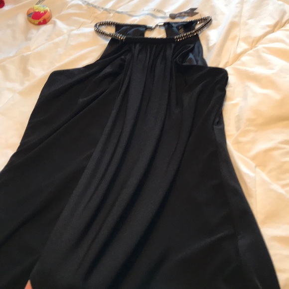 Jessica Simpson size 6 black jeweled collar dress - Picture 3 of 3